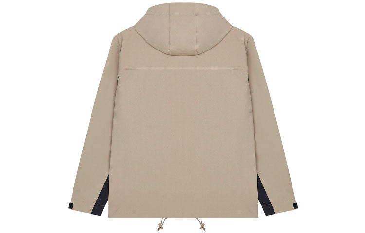 New Balance FW22 Hooded Windproof Jacket 'Beige Black' AMJ23320-DRI