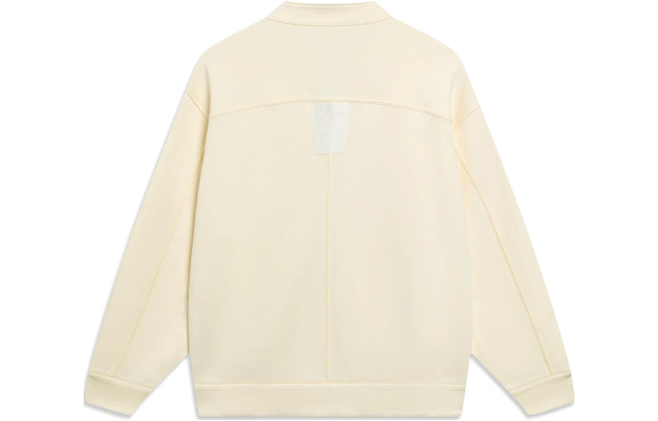 Li-Ning x Jackie Chan Knit Baseball Jacket 'Creamy White' AFDT113-3