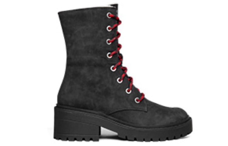 (WMNS) Skechers Modern Comfort Winter High-Top Martin Boots Black 167059-BKNT