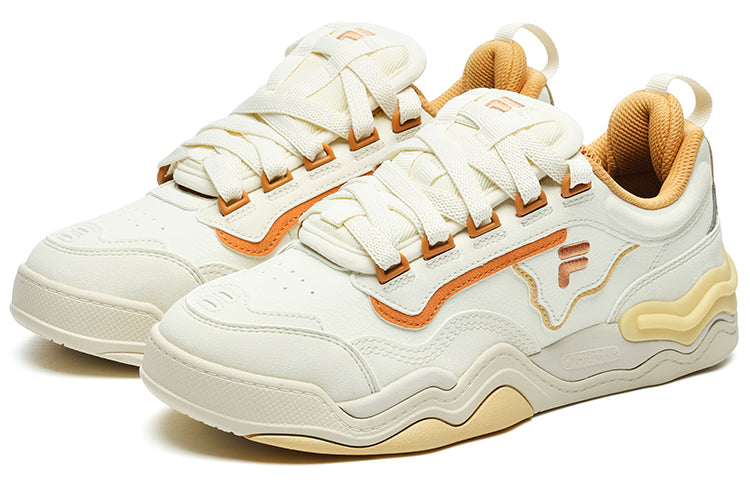 (WMNS) FILA FUSION Kick Sneakers 'White Orange' T12W242203FPB