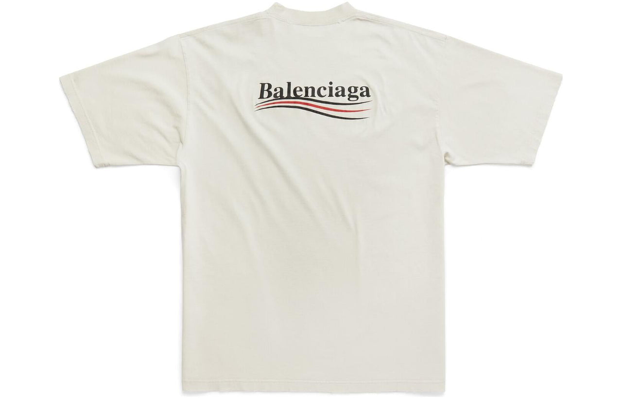 Balenciaga Political Campaign T-Shirt Large Fit 'Beige' 641675TNVG59170