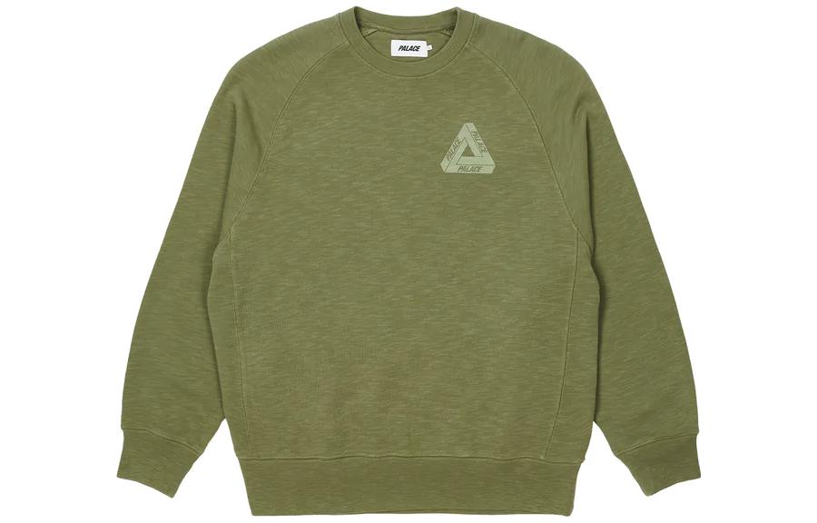 Palace Tri-Ferg Slub Crew 'Olive' P23CS143