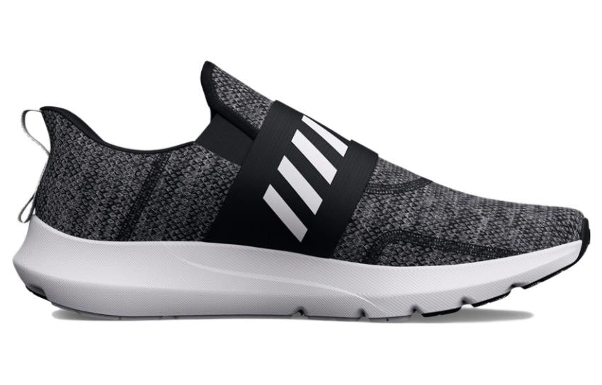 (WMNS) Under Armour Surge 3 Slip 'Black White' 3026507-001