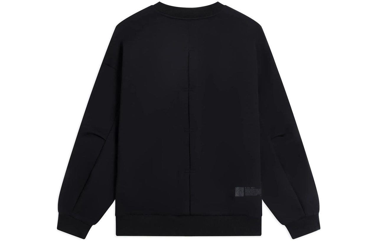 Li-Ning x Jackie Chan Kung Fu Graphic V Neck Sweatshirt 'Black' AWDSC21-1