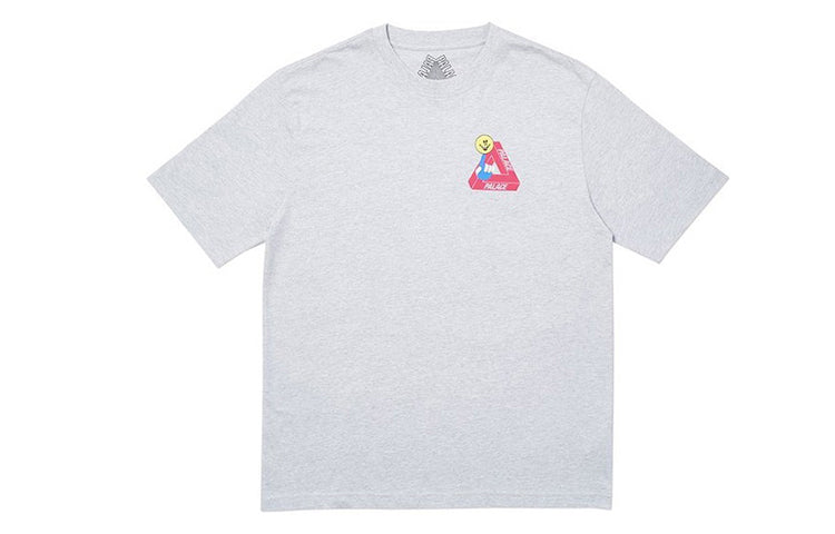 PALACE Tri-smiler Round Neck Short Sleeve Unisex Gray P18TS102