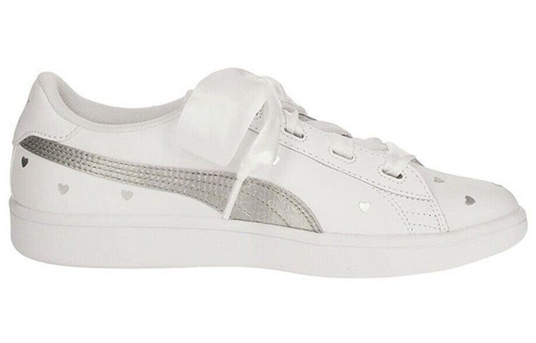 (WMNS) PUMA Smash V2 Ribbon Retro Low Tops Casual Skateboarding Shoes White 370782-02
