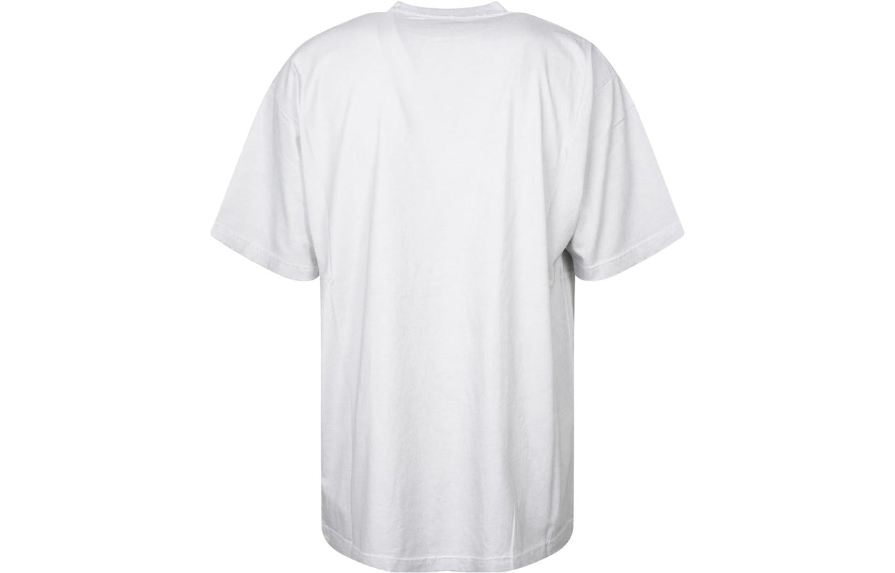 Balenciaga Property Vintage T-Shirt Large Fit 'White Black' 641675TMVH89012