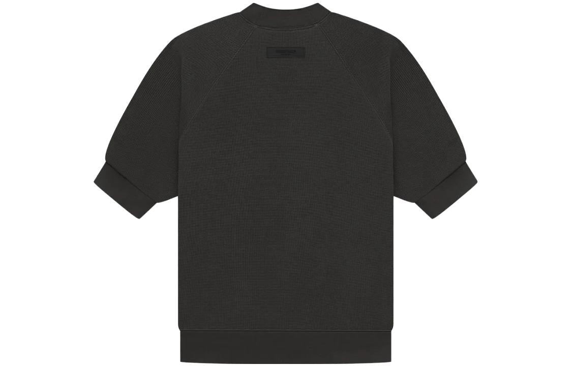 Fear of God Essentials SS23 Ss Waffle Sweatshirt 'Off Black' FOG-SS23-050
