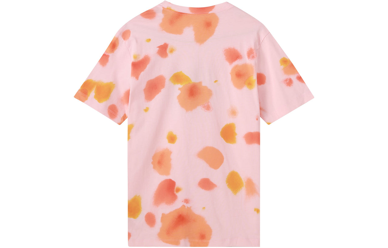 Men's Nike Tie Dye Geometry Pattern Casual Round Neck Short Sleeve Orange T-Shirt DQ1068-610