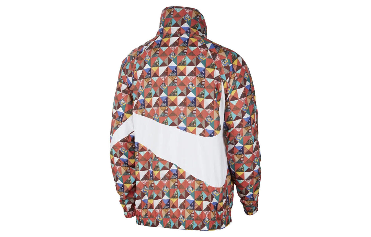 Nike Sportswear Printing Logo Half Zipper Stand Collar Jacket CI7690-100