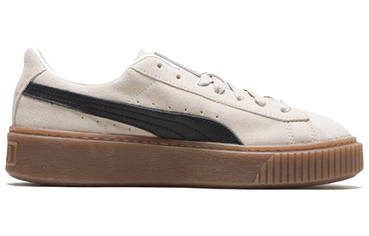 (WMNS) PUMA Suede Platform Core 'Whisper White Black' 363559-01