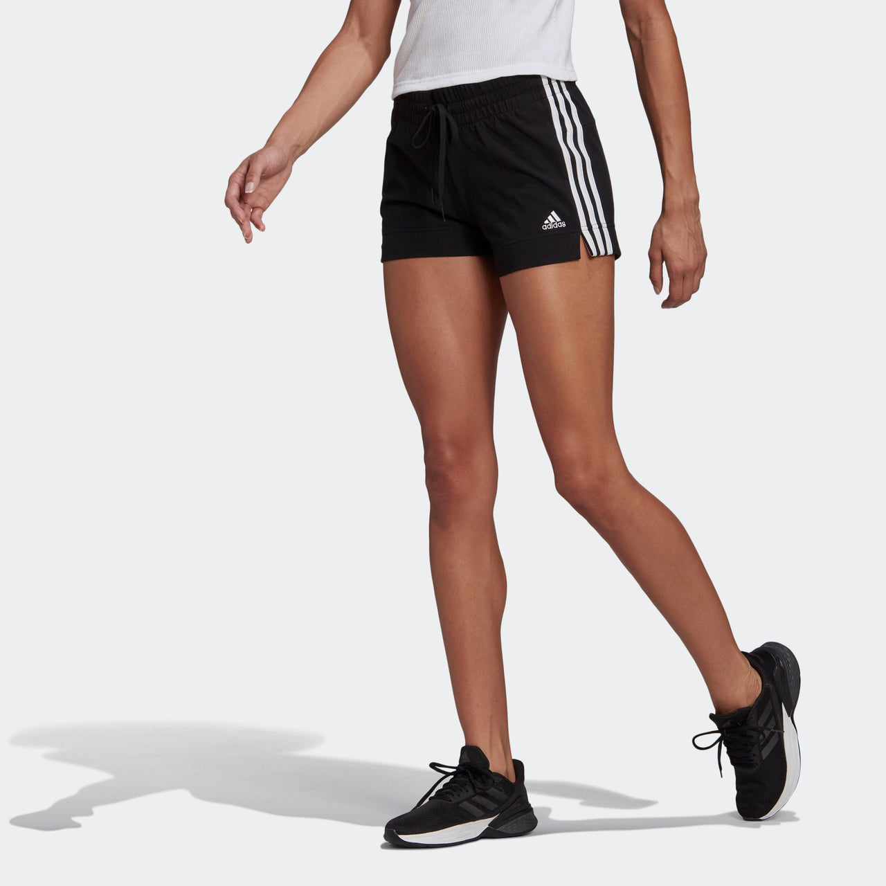 (WMNS) adidas W 3s Sj Sho Sports Stylish Slim Fit Shorts Black GM5523