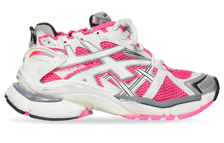 (WMNS) Balenciaga Runner Sneakers 'White Pink Grey Mesh and Nylon' 677402W3RBN9155