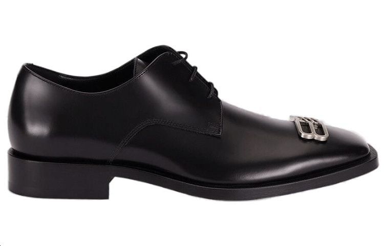 Balenciaga Rim Derby Leather Shoes 'Black' 712642WA8E11081