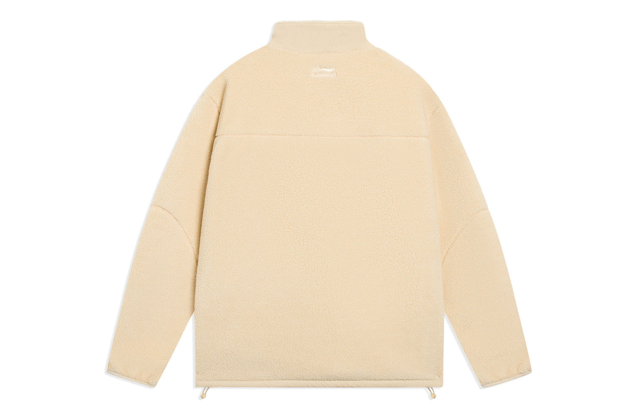 Li-Ning Logo Half Zip Fleece Jacket 'Light Brown' AAES939-3