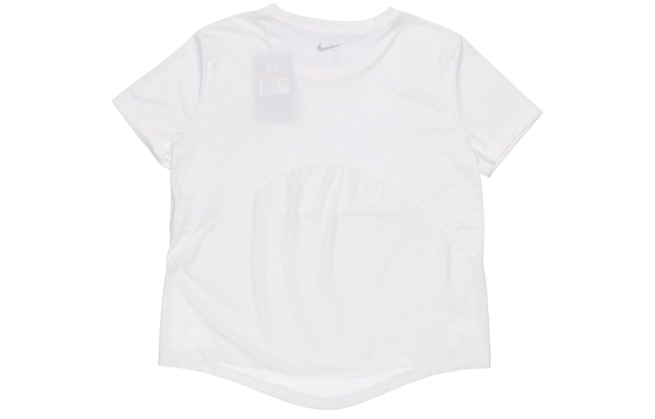 (WMNS) Nike Dri-FIT Sports Training Quick Dry Breathable Round Neck Short Sleeve White T-Shirt AJ8122-100