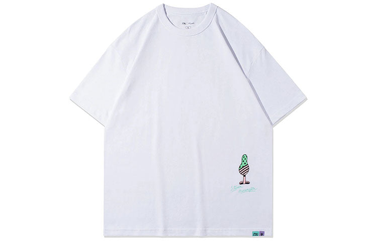 Li-Ning x Steven Harrington Graphic Loose Fit T-shirt 'White' AHSR941-2