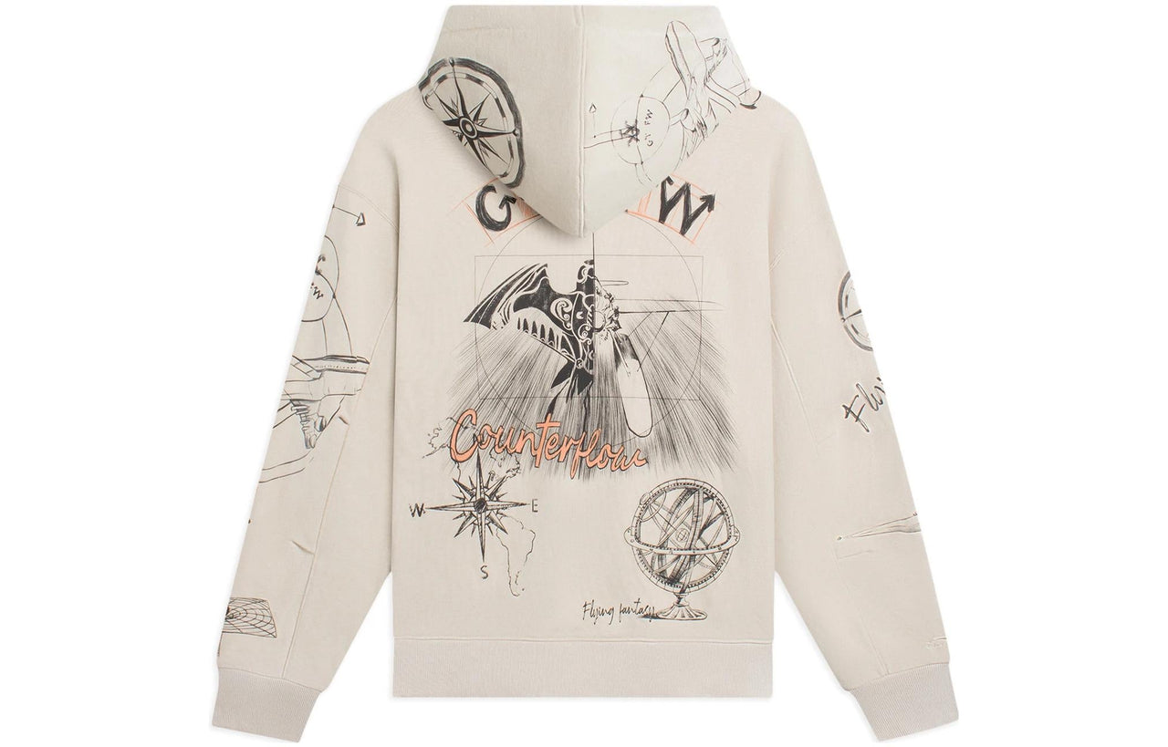 Li-Ning Counterflow Graphic Sweatshirt 'Beige' AWDSH33-2