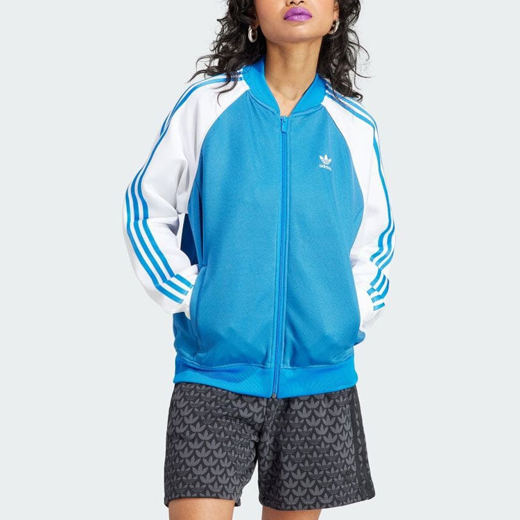 (WMNS) adidas Adicolor Classics Oversized SST Track Jacket 'Blue White' II0718