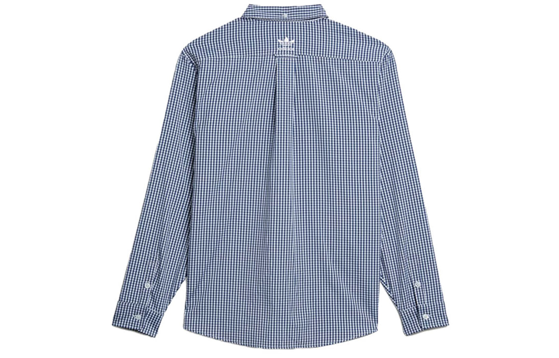 adidas originals x HUMAN MADE Crossover Embroidered Long Sleeves Shirt Blue GM4633