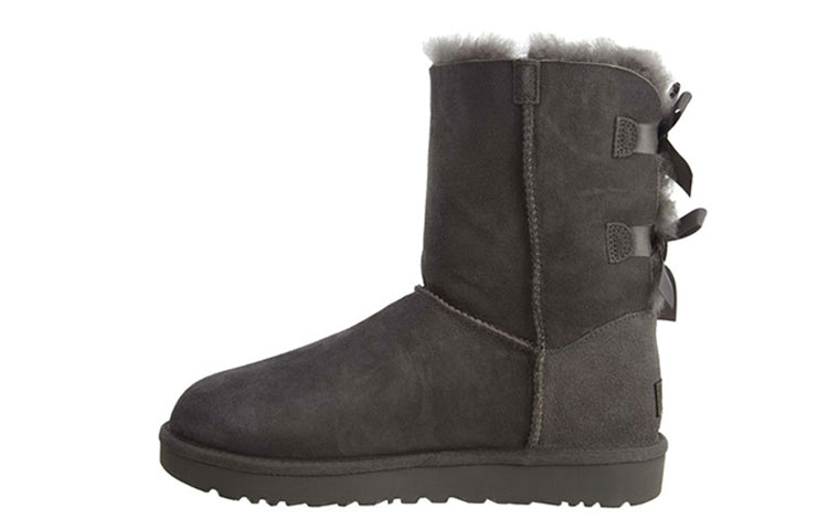 (WMNS) UGG Mini Bailey Bow II Boot Fleece Lined Gray 1016225-GREY
