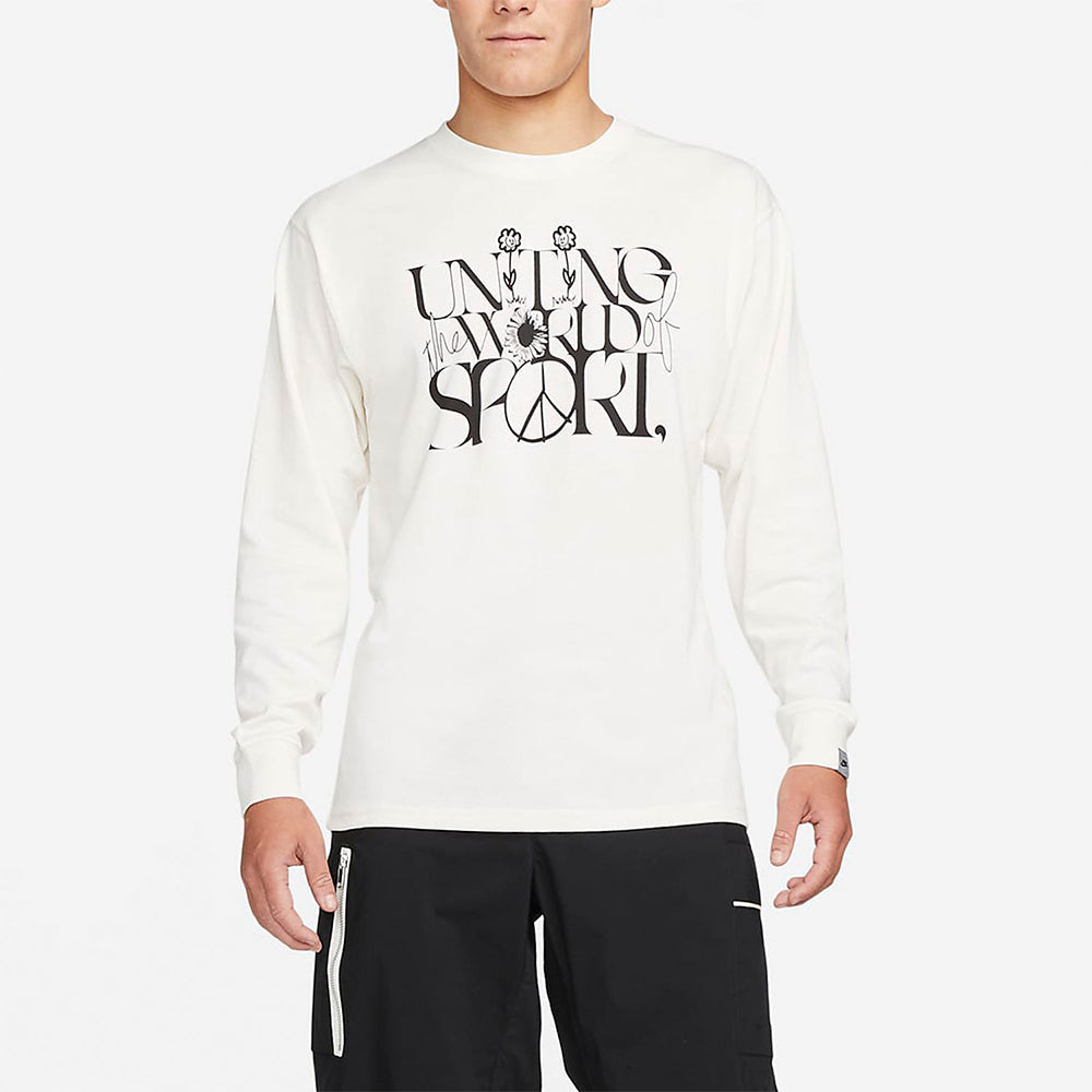 Nike Sportswear Casual Sports Round Neck Pullover Long Sleeves Creamy White DM2191-902