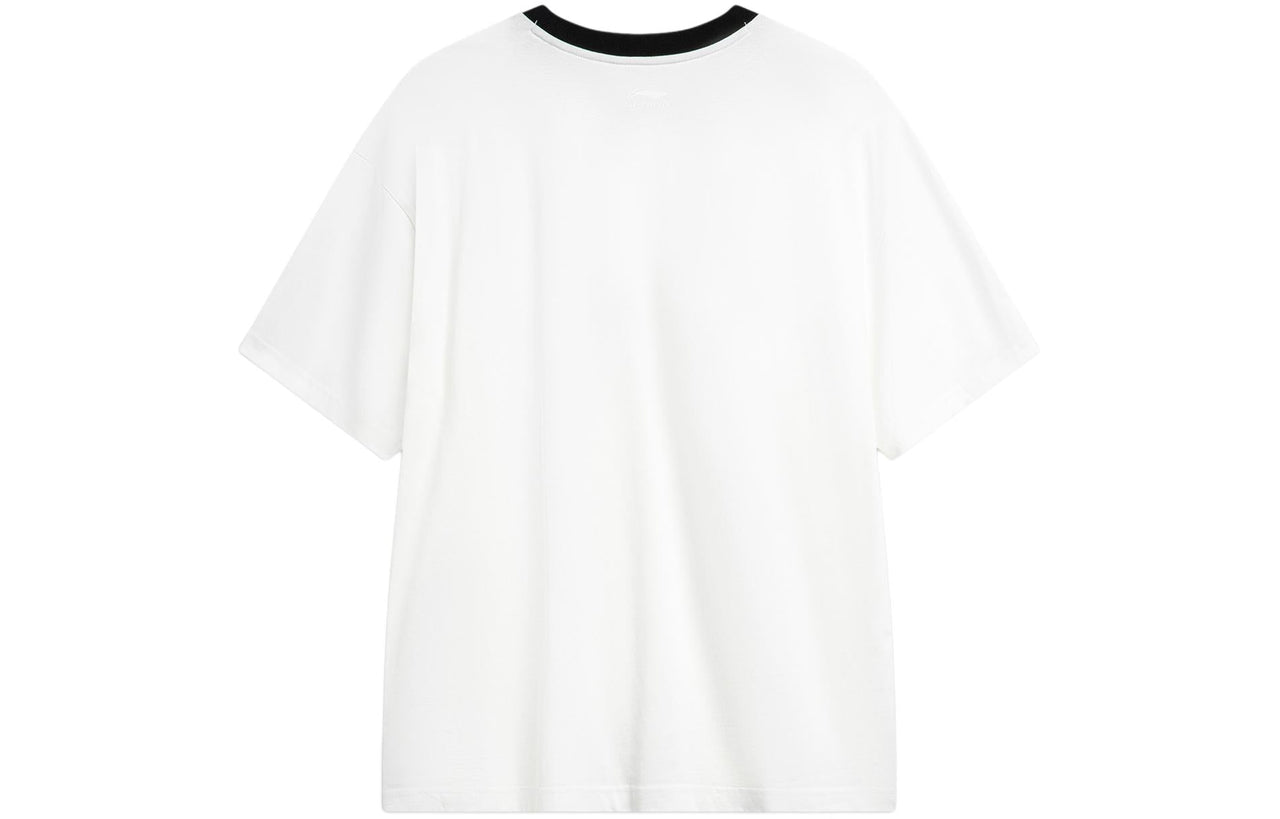 Li-Ning Graphic Soccer T-shirt 'White Black' AHSU657-1