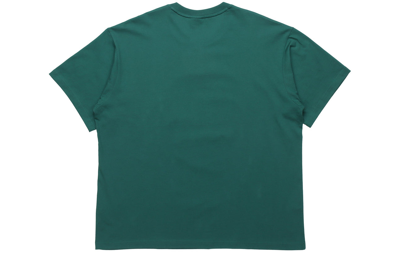 adidas originals Artist Tee Ss Earth Printing Sports Round Neck Short Sleeve Forest Green HA2248