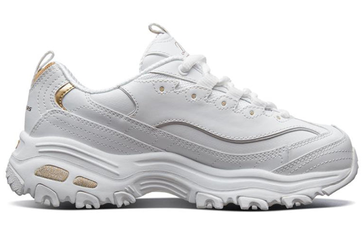 (WMNS) Skechers D'lites GS White/Gold 11931-WGD