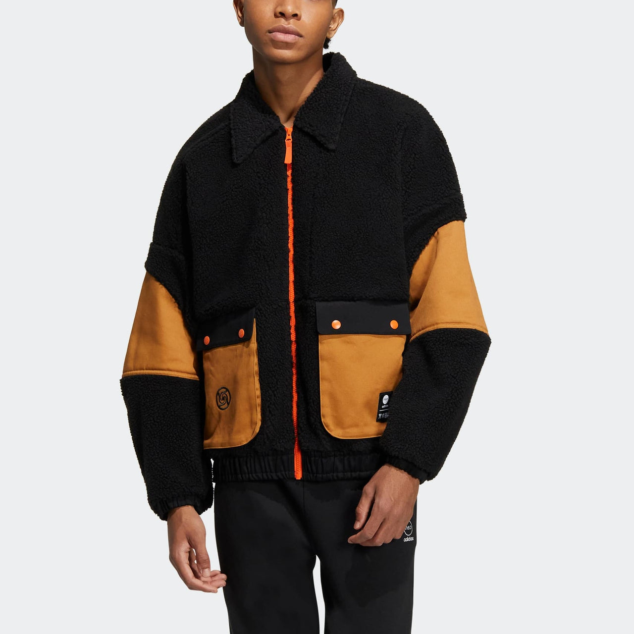 adidas Neo x Jujutsu Kaisen Jackets 'Black Orange' HZ2426