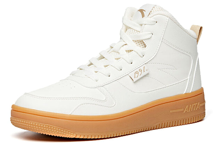 ANTA Skateboarding Series Sneakers High 'White Brown' 912038010-3