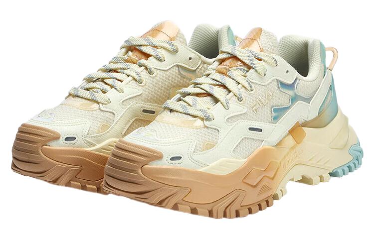 (WMNS) FILA FUSION Bianco TECNO-PIUMAX Sneakers 'White Brown Blue' T12W321301FLG