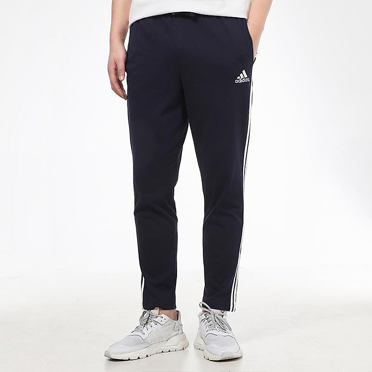 adidas Casual Sports Side Stripe Elastic Waistband Long Pants Blue GK8997