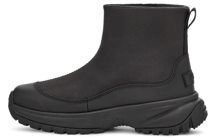 (WMNS) UGG Yose Zip Fleece Lined Snow Boots Black 1112329-BLK