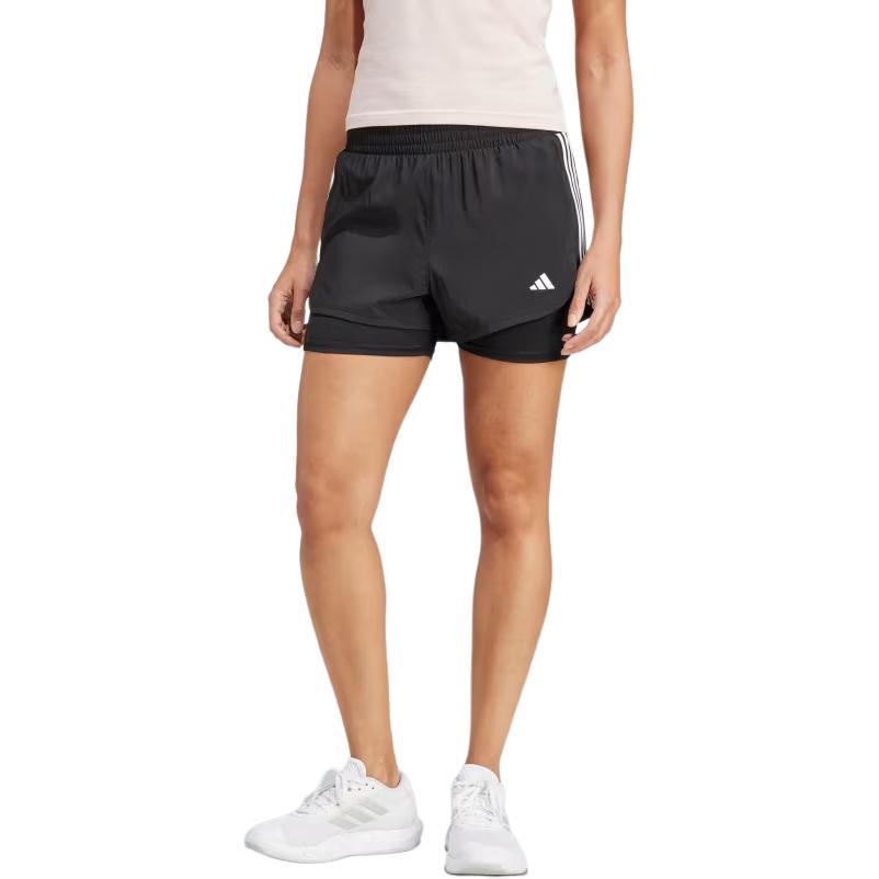 (WMNS) adidas 2 in 1 Pacer Shorts 'Black' JJ3116