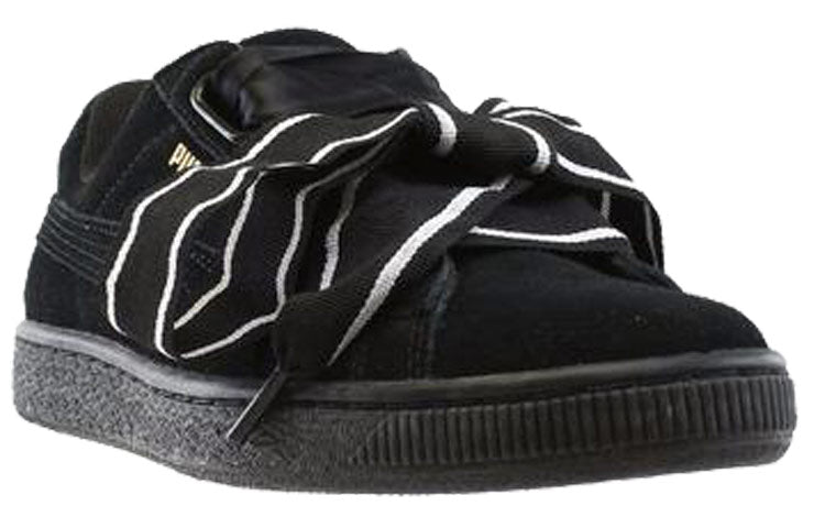 (WMNS) PUMA Suede Heart Satin NEW AUTHENTIC Black 364084-01