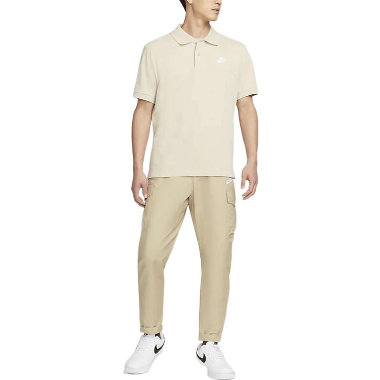 Nike Sportswear Casual Sports lapel Short Sleeve Polo Shirt Yellow CJ4457-206