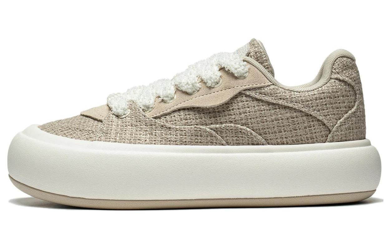 (WMNS) Li-Ning Puff Platform Skate Shoes 'Light Brown' AZGT092-2
