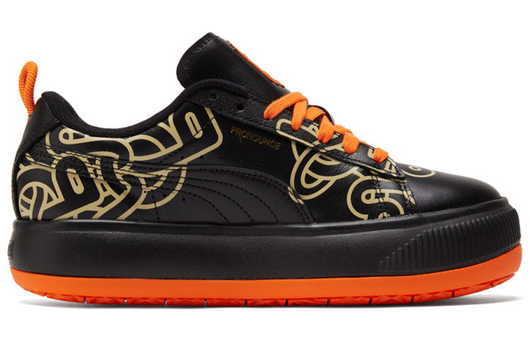 (WMNS) PUMA Pronounce x Suede Mayu 'Black Orange' 381262-01
