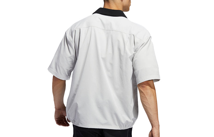adidas originals Casual Cozy Short Sleeve Shirt Gray FM1416
