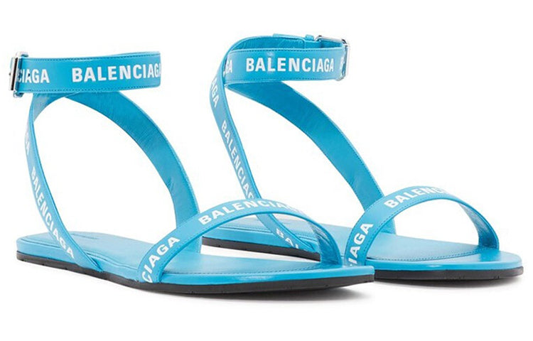 (WMNS) Balenciaga Leather Sandals 'Blue' 551154WA7614441