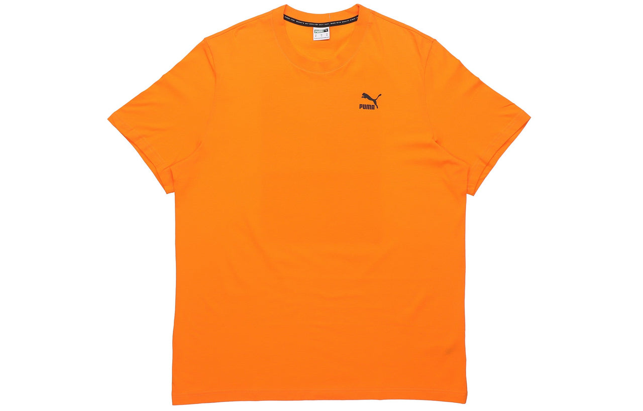 PUMA Recheck Pack Graphic Tee Printing Logo Short Sleeve Orange 598939-80