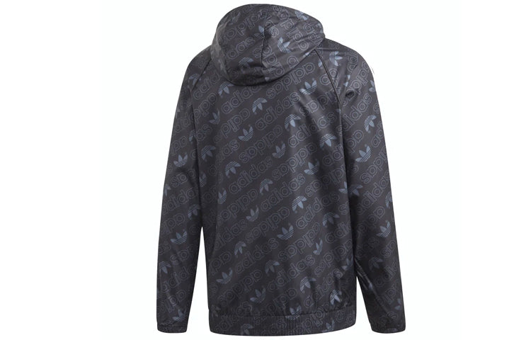 adidas originals Mono Windbreak Logo Hooded Jacket Men Black ED7047