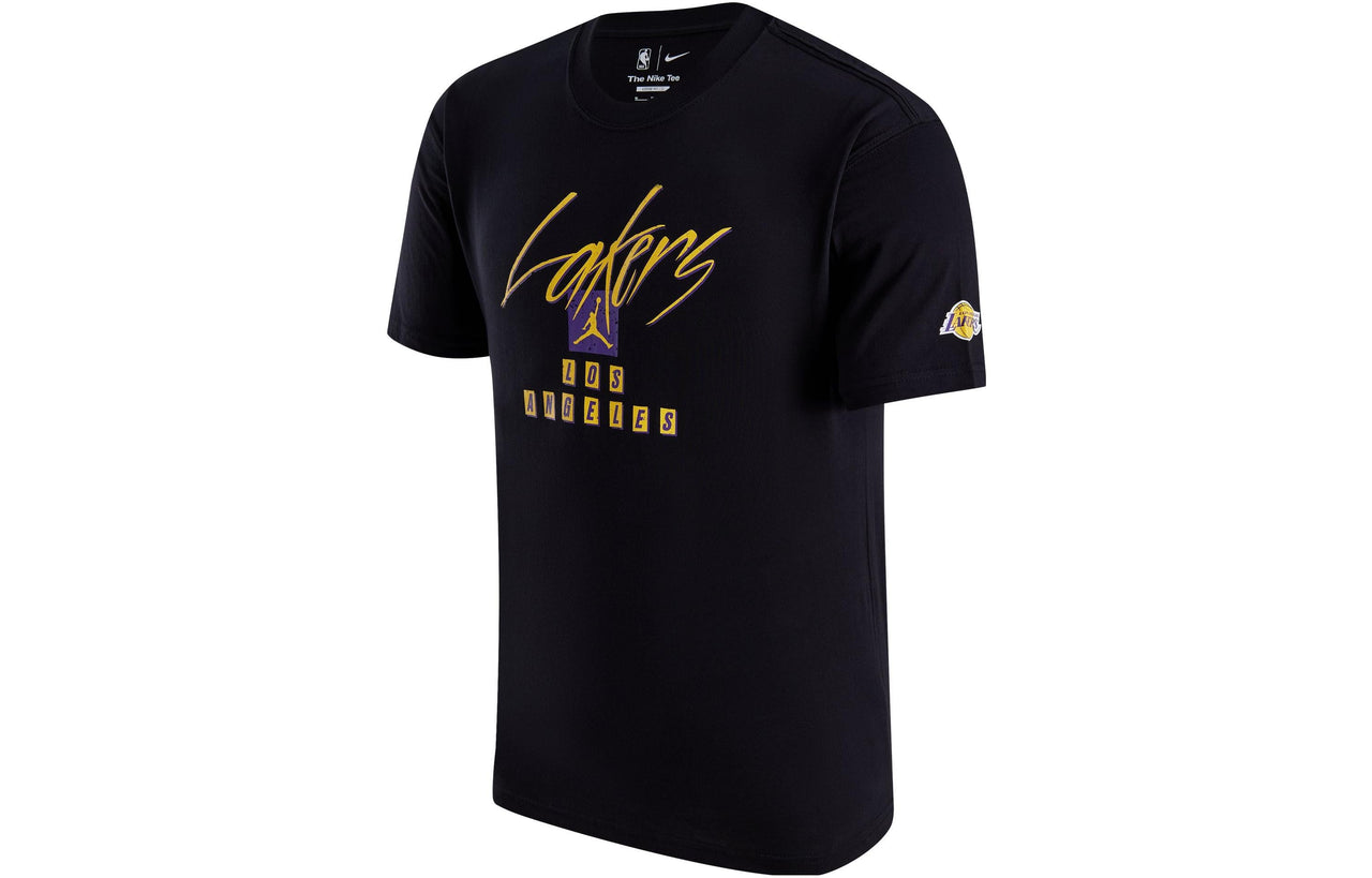 Air Jordan Los Angeles Lakers Courtside Statement Edition NBA Max90 T-Shirt Asia Sizing 'Black' FN1070-010