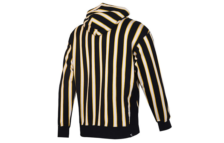 PUMA Striped Hoodie 'Black Yellow White' 596004-01
