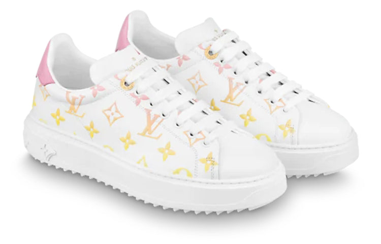 (WMNS) LOUIS VUITTON Time Out Sneakers 'White with Orange Ombre Monogram' 1A8SZG
