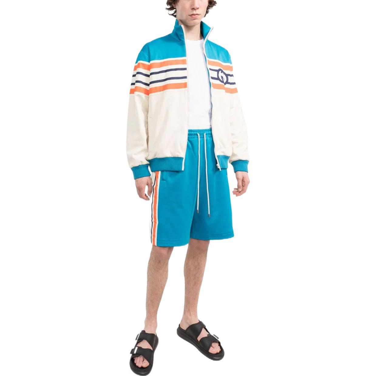 Gucci Interlocking G Jersey Shorts 'Bright Zircon Ivory Orange' 673308-XJDU1-4628