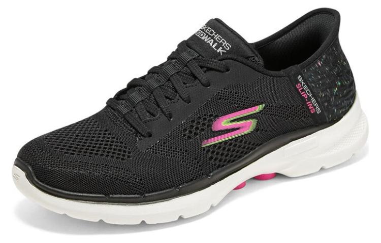 (WMNS) Skechers Go Walk 6 Slip In 'Black Multicolor' 124627-BKMT