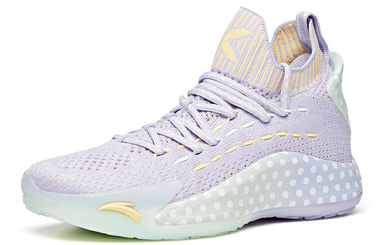 (WMNS) ANTA x Baique Ling Basketball Series Sneakers 'Purple Green' 122021102-3