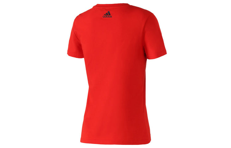(WMNS) adidas Foil Sports Stylish Round Neck Short Sleeve Red DW5722